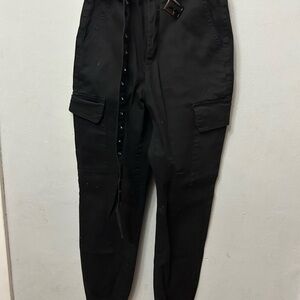 Almost Famous Jet Black Cargo Pants